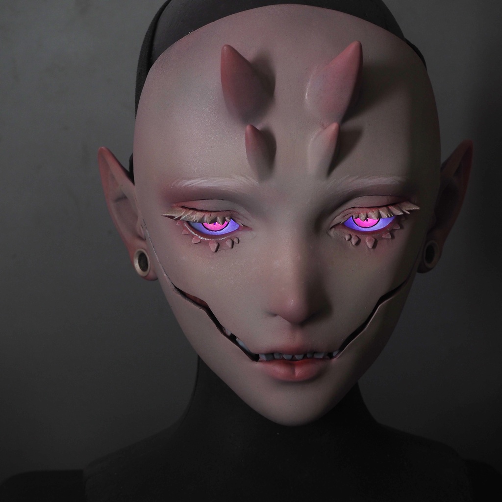 【鬼人面】Albino 【 oni face mask 】