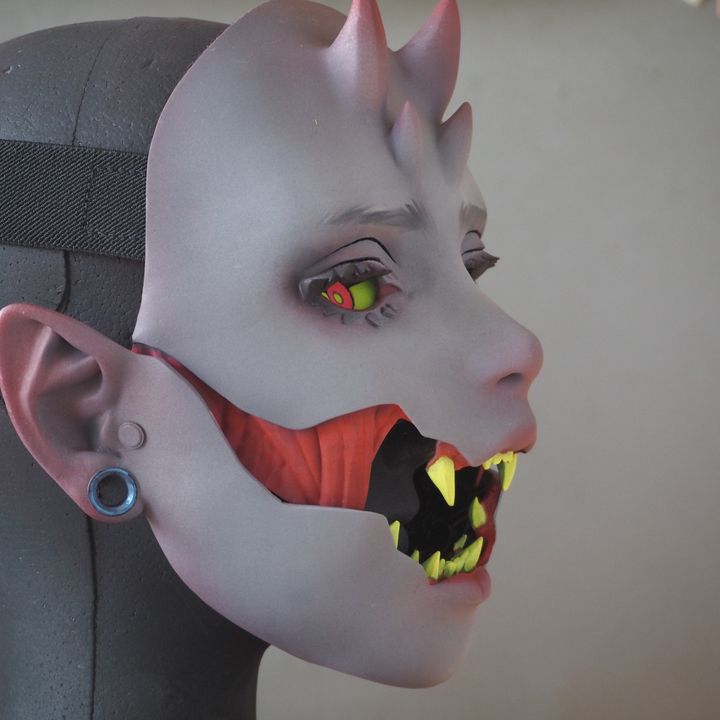 【鬼人面】Gray【 oni face mask 】