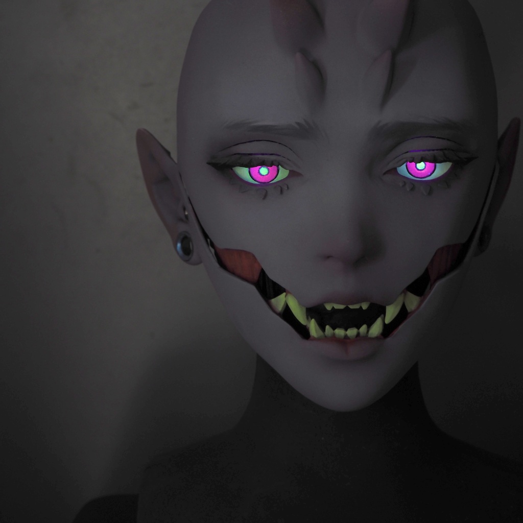 【鬼人面】Gray【 oni face mask 】