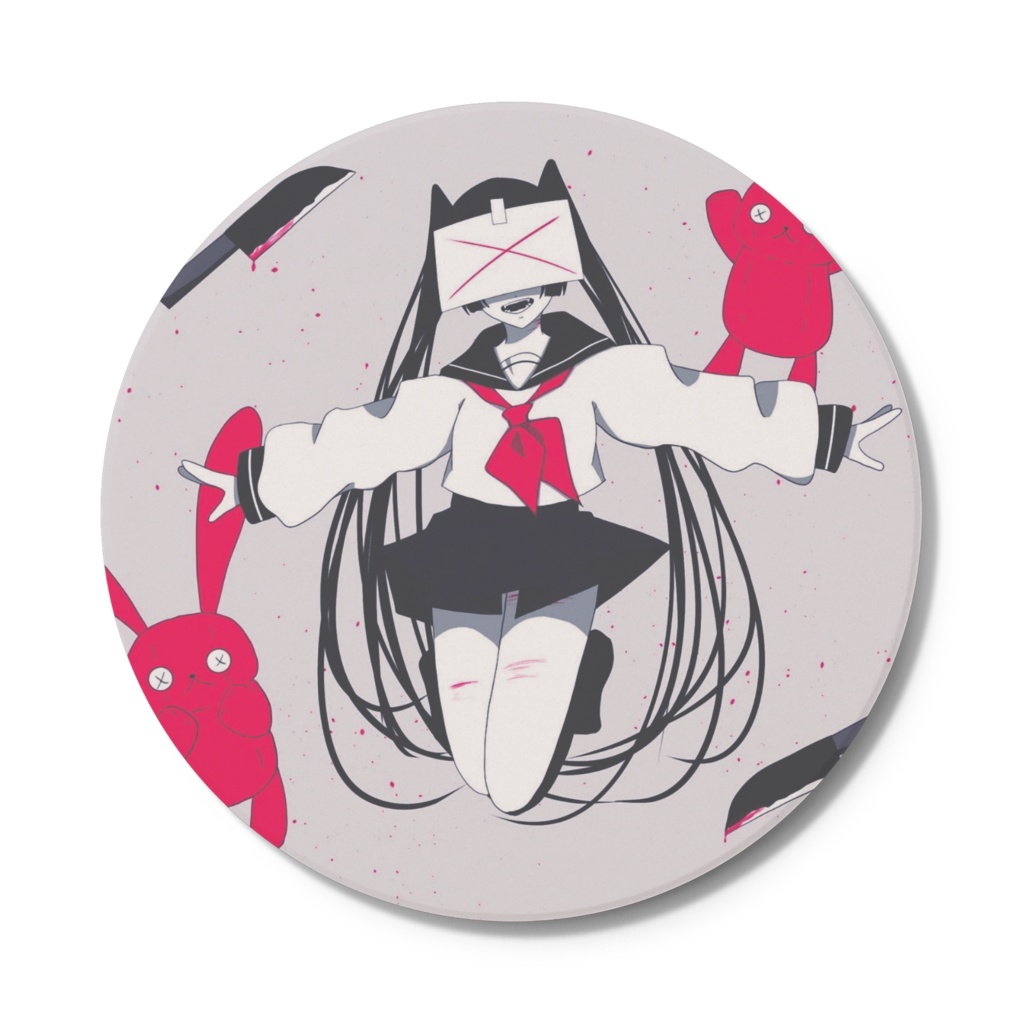 病みセーラー服コースター