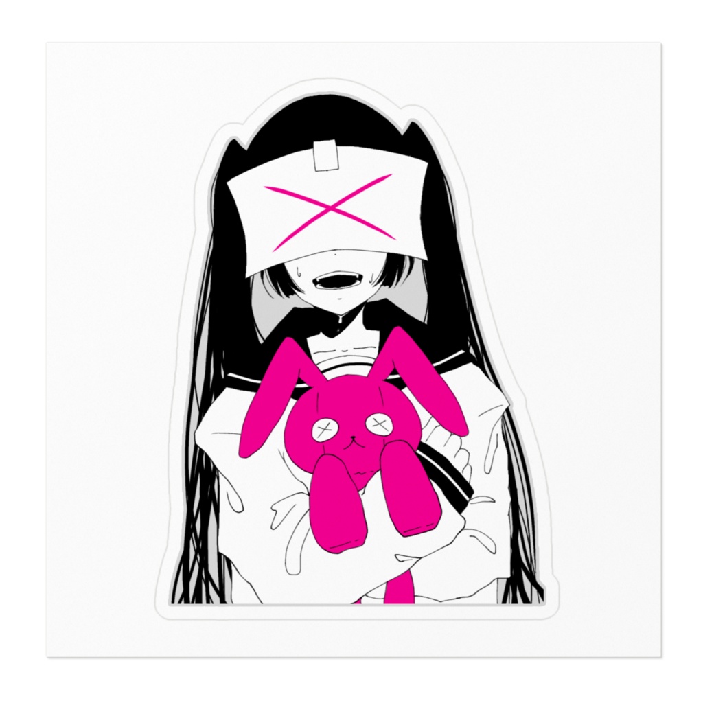 病みセーラー服ステッカー