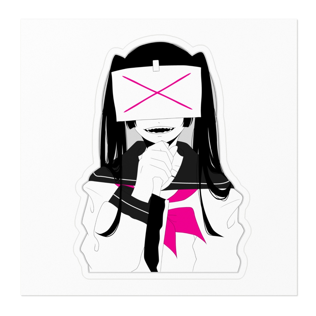 病みセーラー服ステッカー