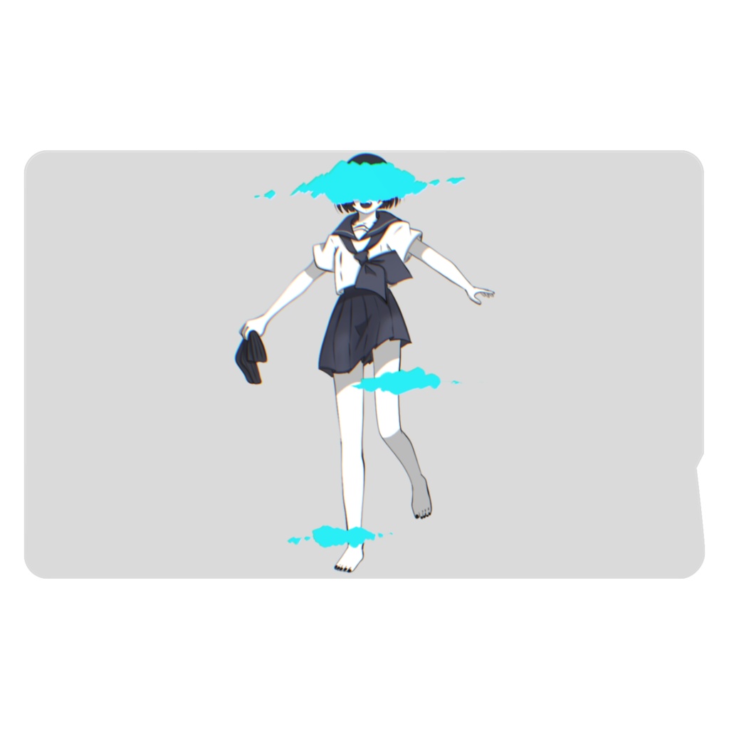 爽病みセーラー服ICカードステッカー
