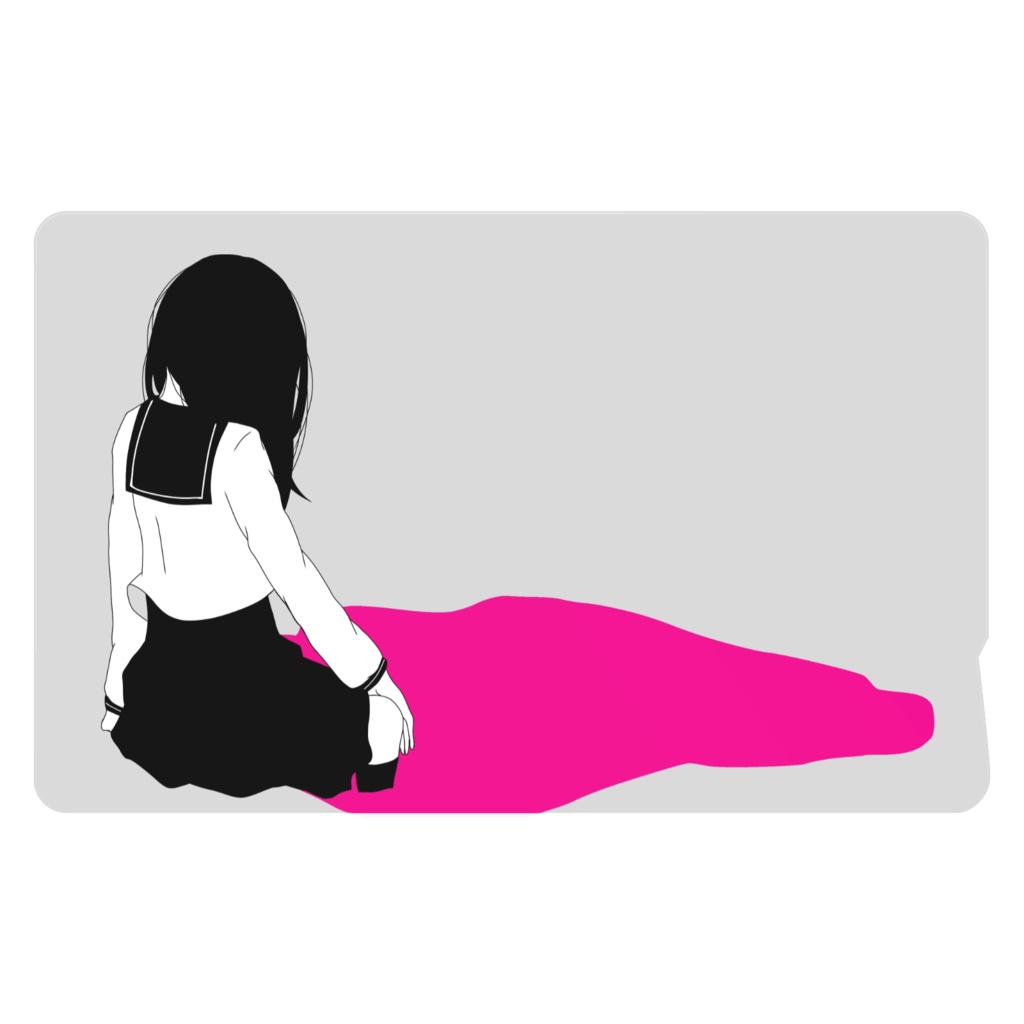 病みセーラー服ICカードステッカー