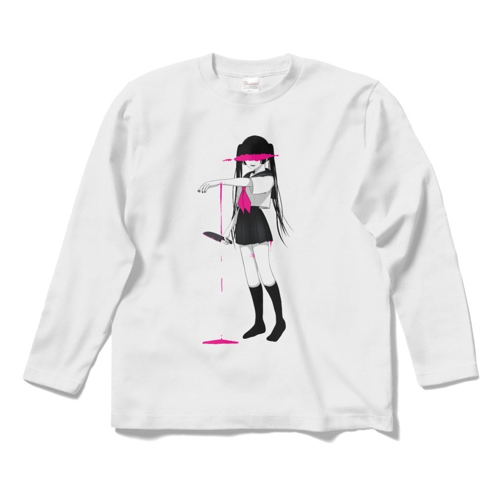 病みセーラー服ロングスリーブTシャツ