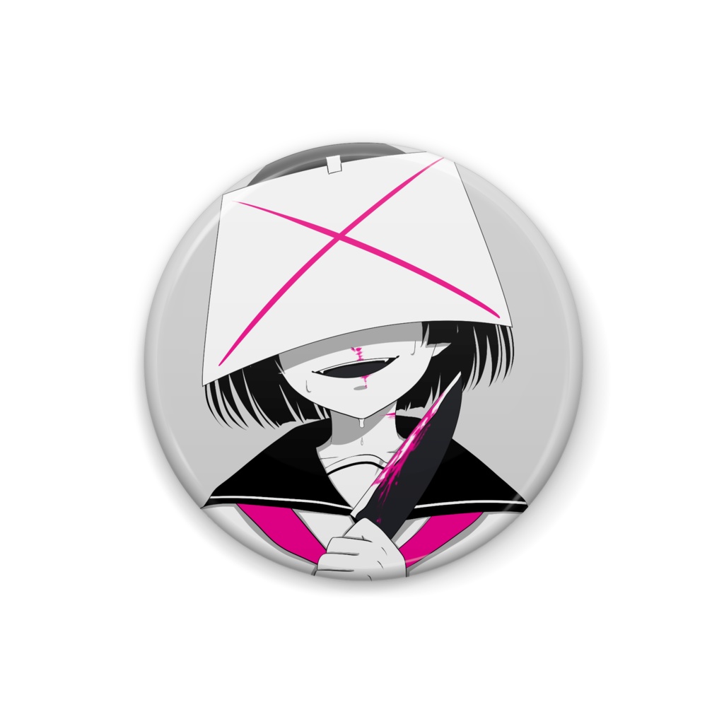 病みセーラー服缶バッジ