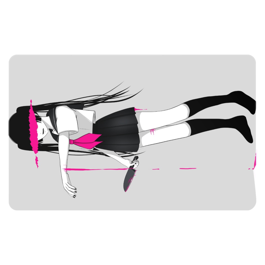 病みセーラー服ICカードステッカー