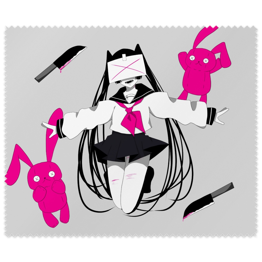 病みセーラー服メガネ拭き