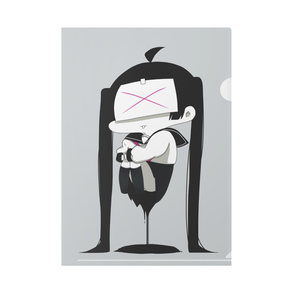 病みセーラー服クリアファイル