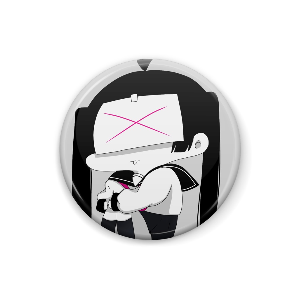 病みセーラー服缶バッジ