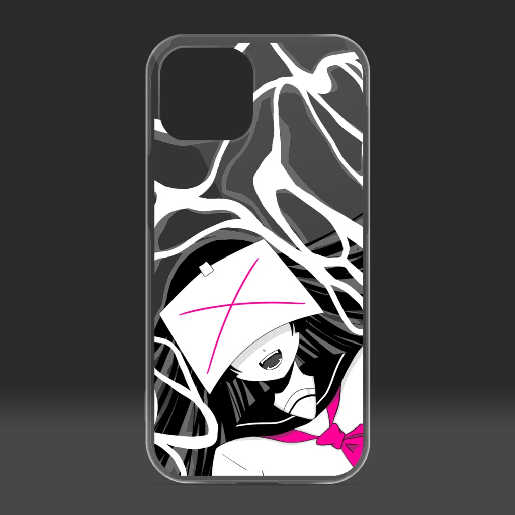 病みセーラー服クリアiPhoneケース