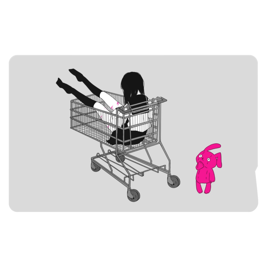 病みセーラー服ICカードステッカー