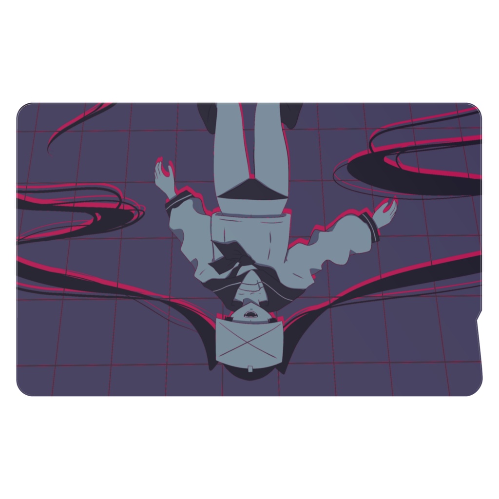 病みセーラー服ICカードステッカー