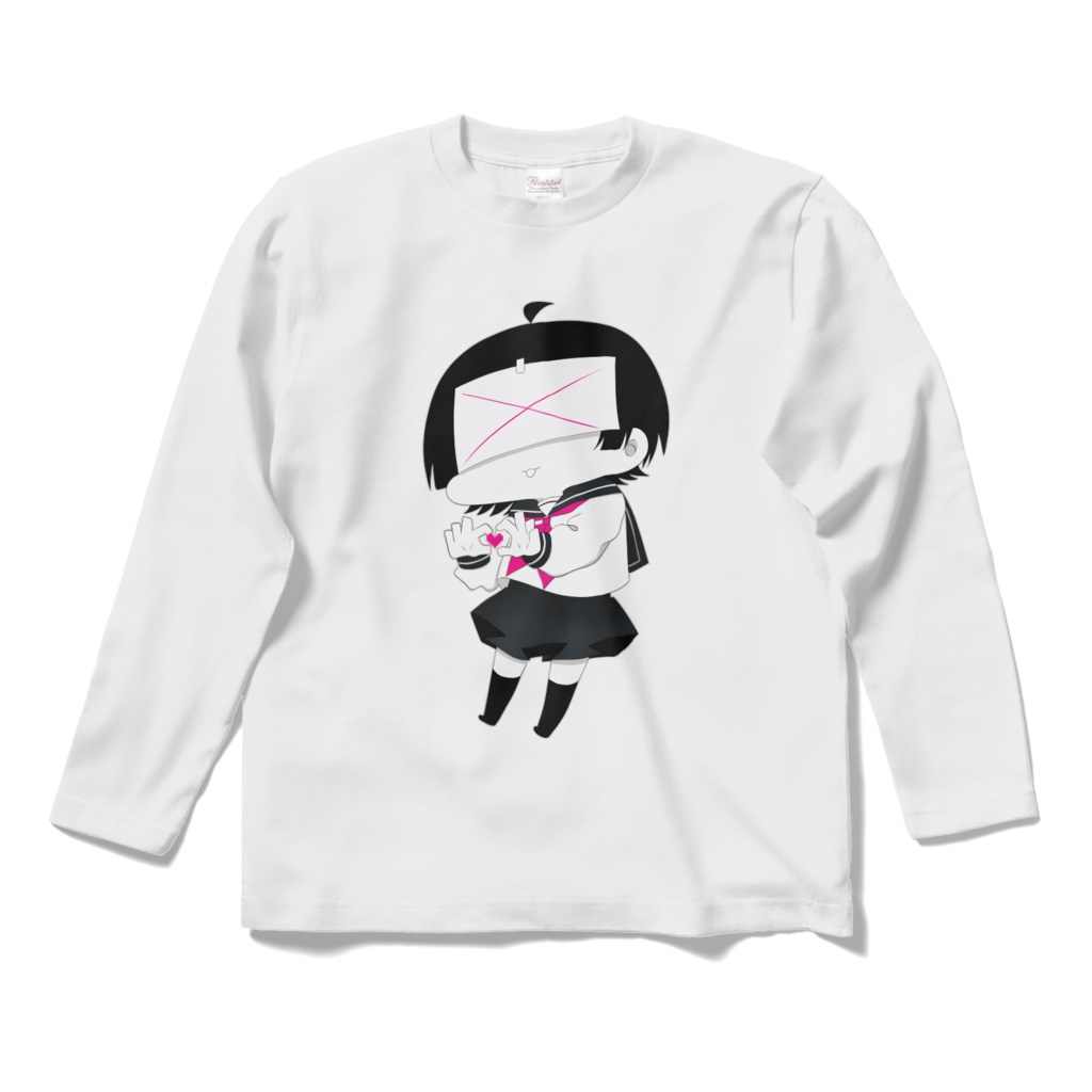 病みセーラー服ロングスリーブTシャツ