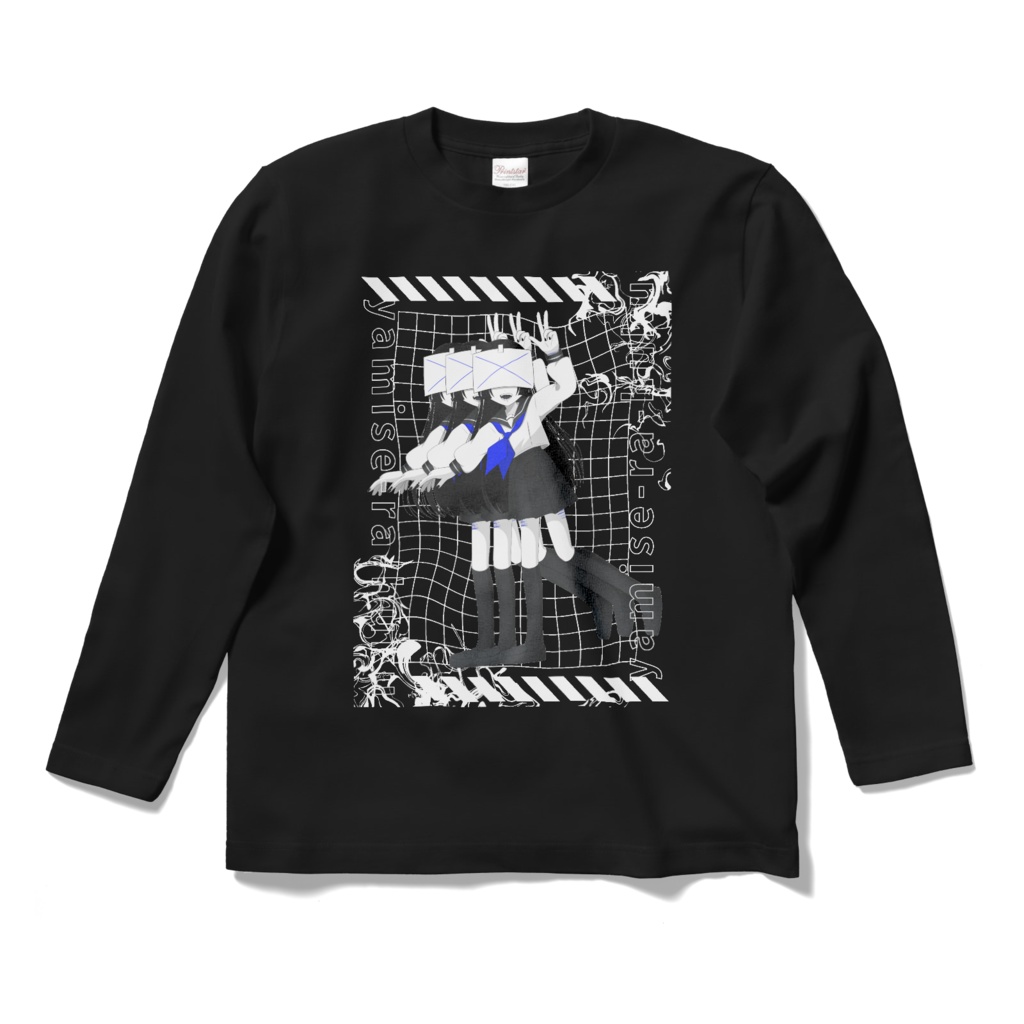 病みセーラー服ロングスリーブTシャツ