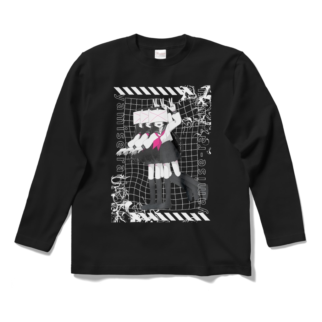 病みセーラー服ロングスリーブTシャツ