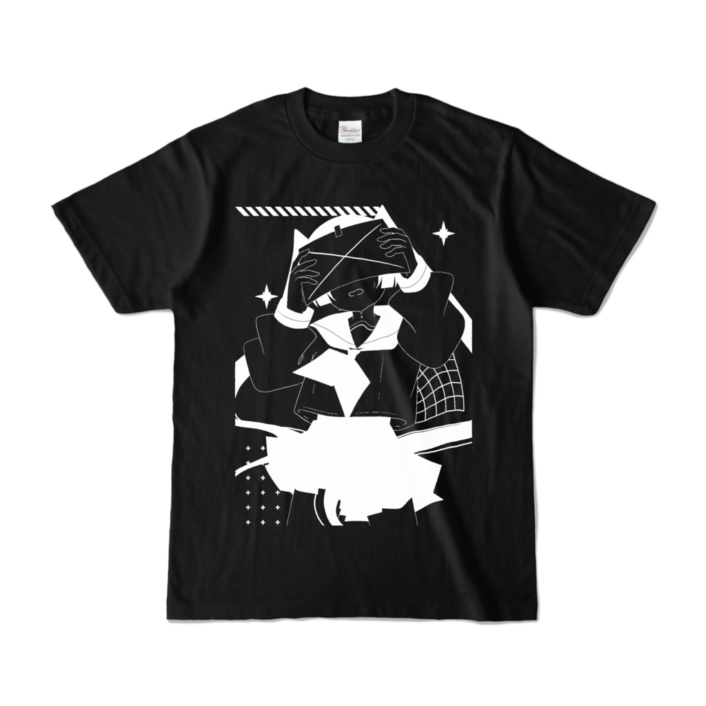 病みセーラー服ちゃんTシャツ黒