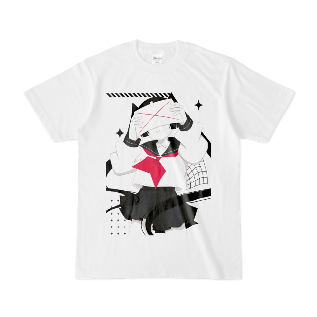 病みセーラー服ちゃんTシャツ白
