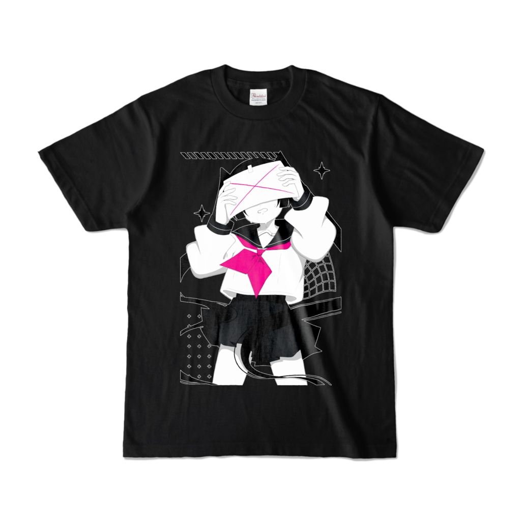 病みセーラー服ちゃんTシャツ黒