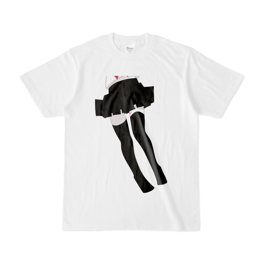 病みセーラー服ちゃんの足Tシャツ白