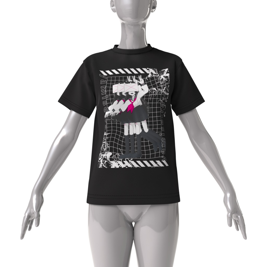 病みセーラー服Tシャツビックシルエット