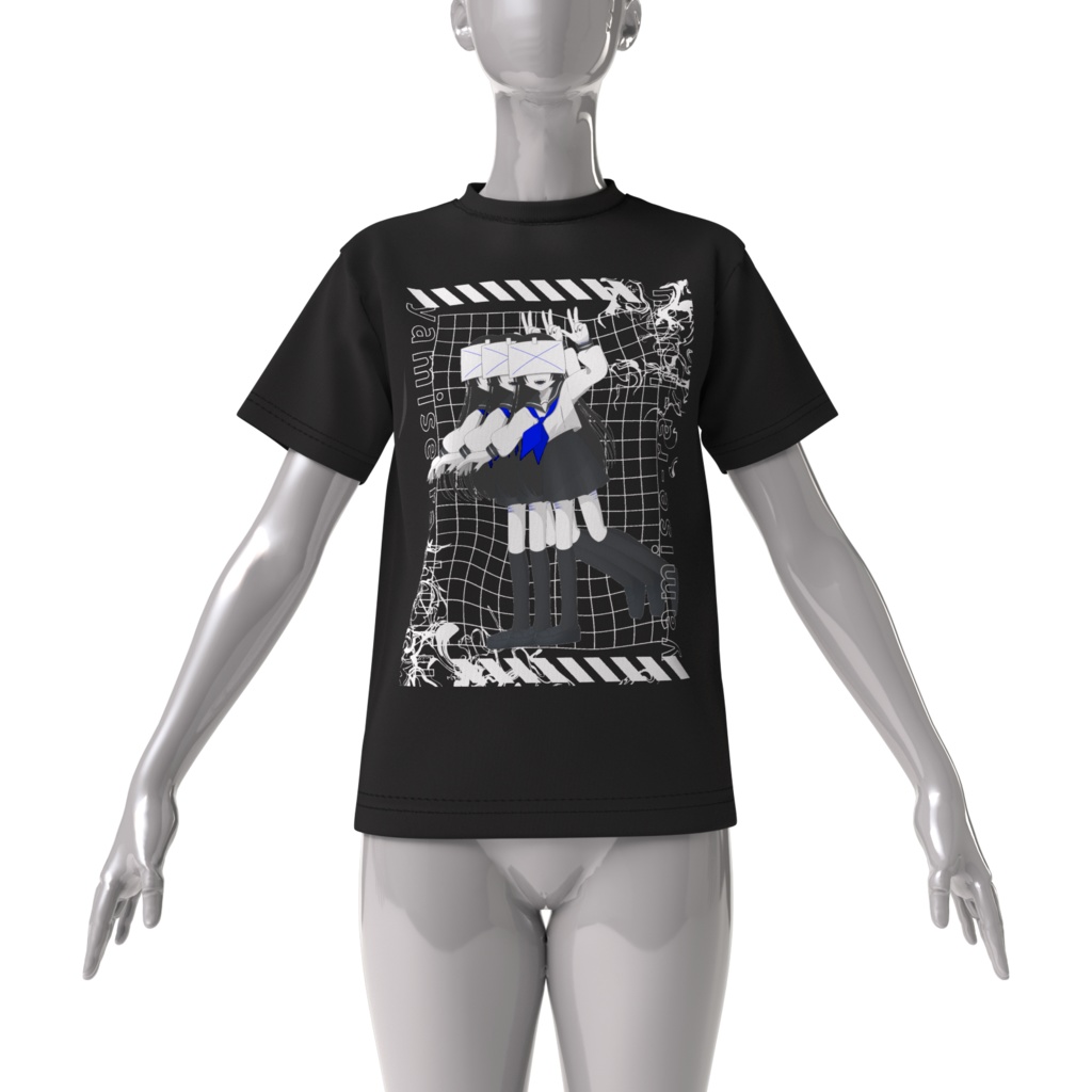 病みセーラー服Tシャツビックシルエット