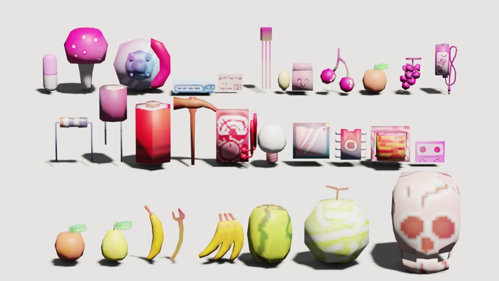 ローポリプロップセット