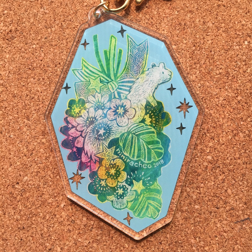 花束アクリルキーホルダー