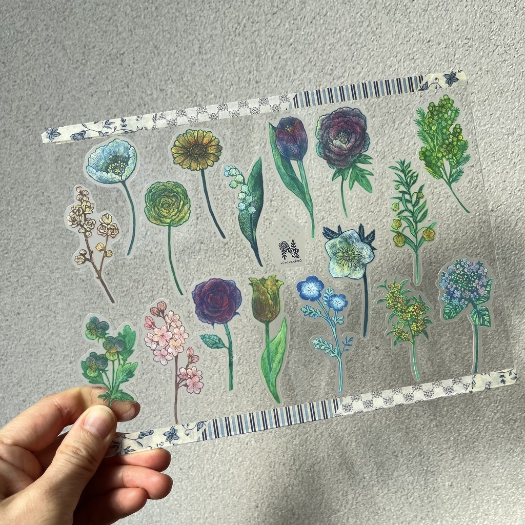 niniの祈りの花　透明シール
