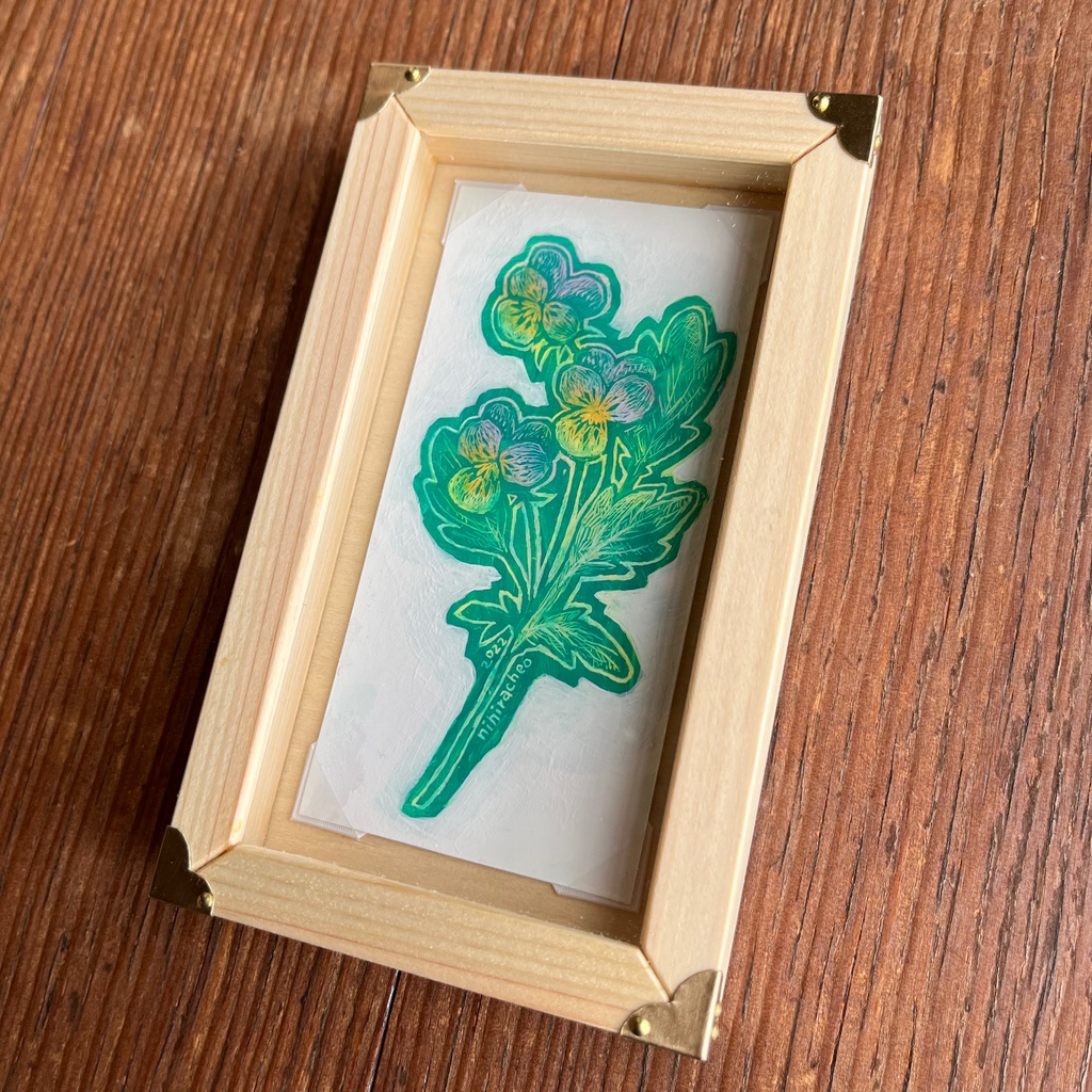 ミニ原画 niniの祈りの花シリーズ