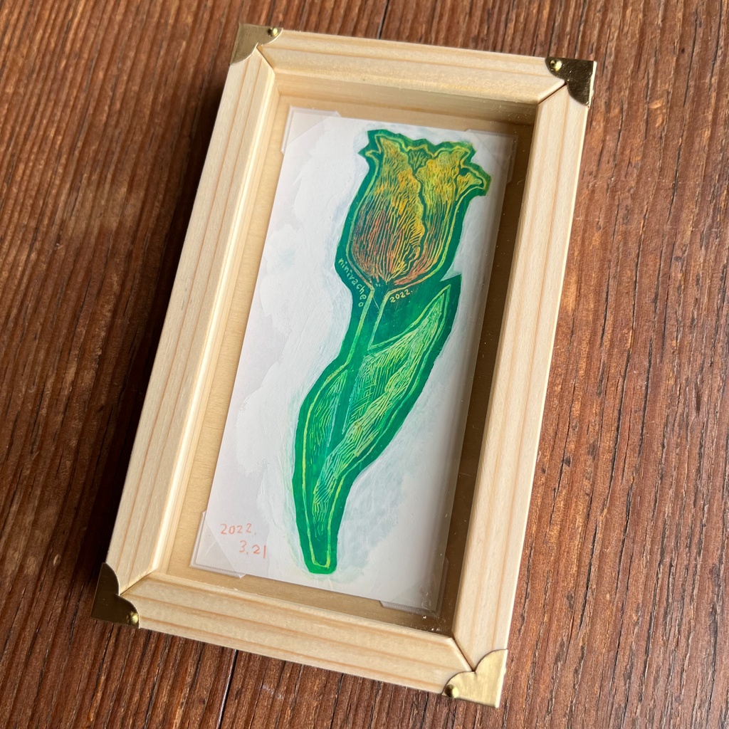 ミニ原画　niniの祈りの花シリーズ