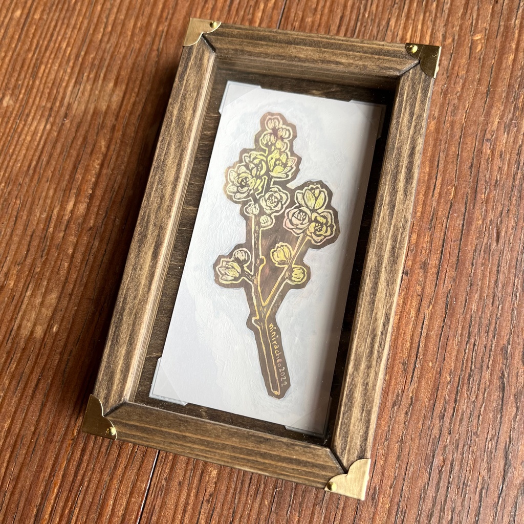 ミニ原画 niniの祈りの花シリーズ