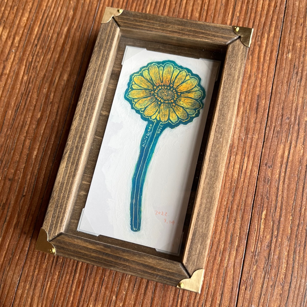 ミニ原画 niniの祈りの花シリーズ