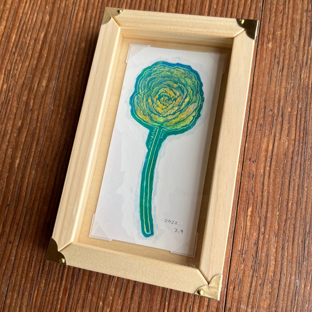 ミニ原画 niniの祈りの花シリーズ