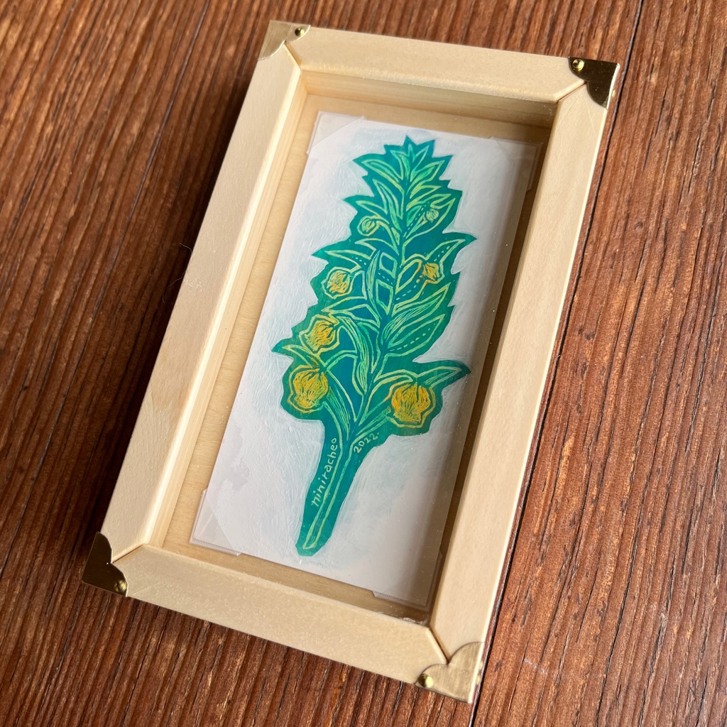 ミニ原画 niniの祈りの花シリーズ