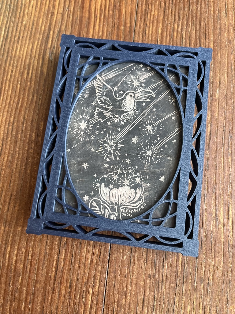 ATCミニ原画(額装)オーバル