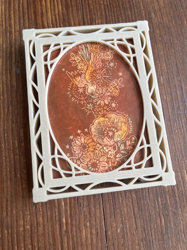 ATCミニ原画(額装)オーバル