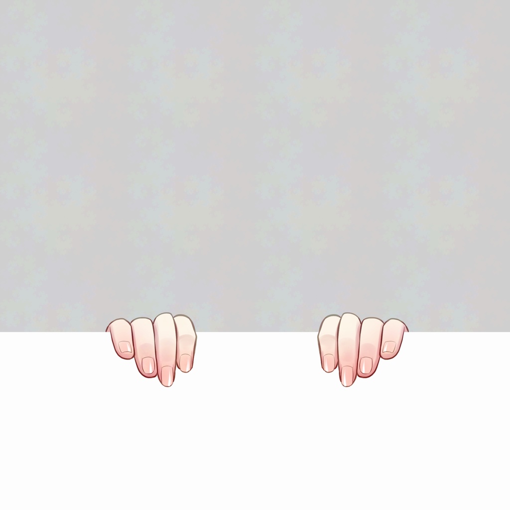ひょっこりの手素材