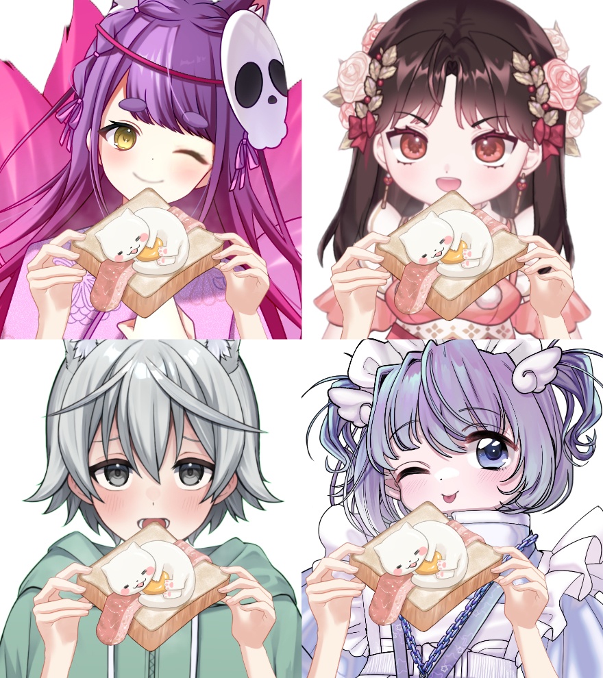 ねこトーストの手素材