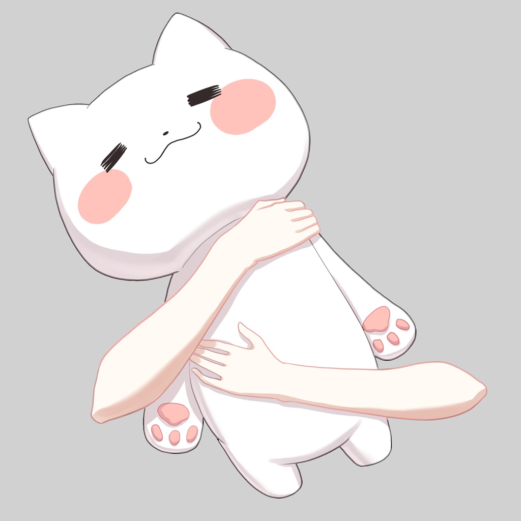 おおねこぐるみ抱っこの手素材