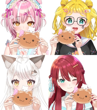 ねこくりーむぱんの手素材