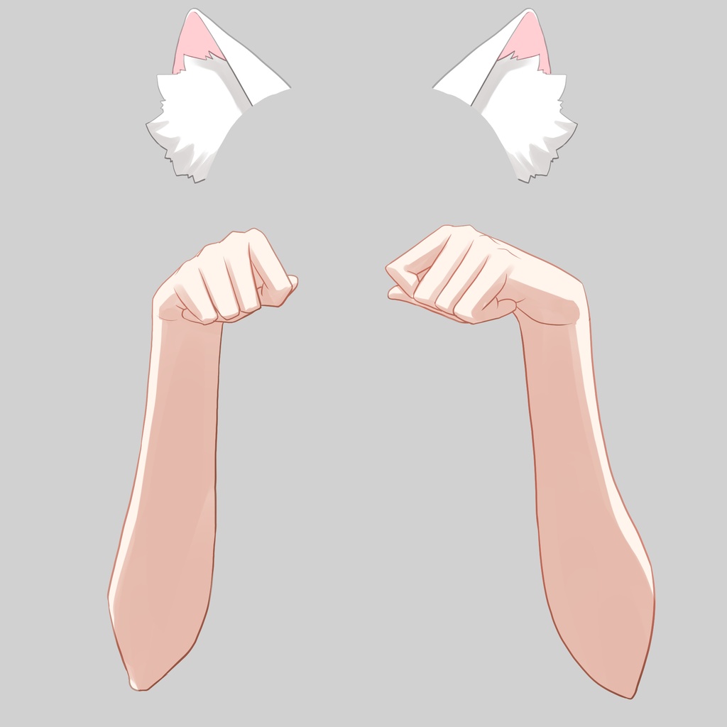 ねこみみ・にゃんこの手素材