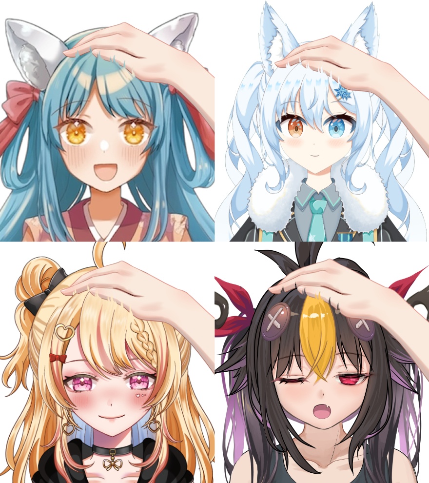 なでなでする手素材