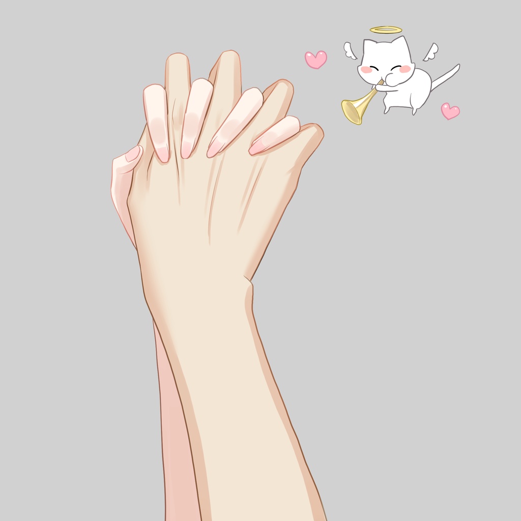 恋人繋ぎの手素材