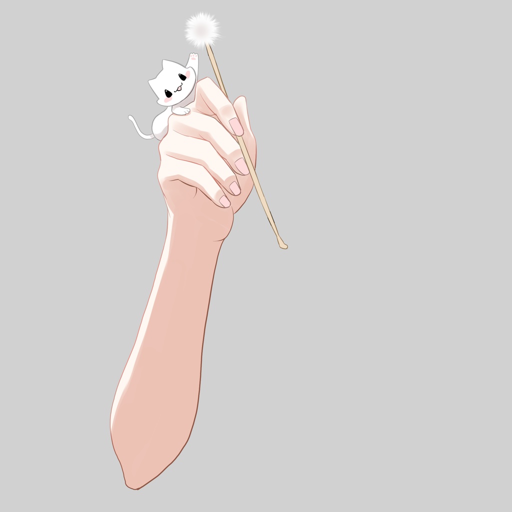 猫耳かきの手素材