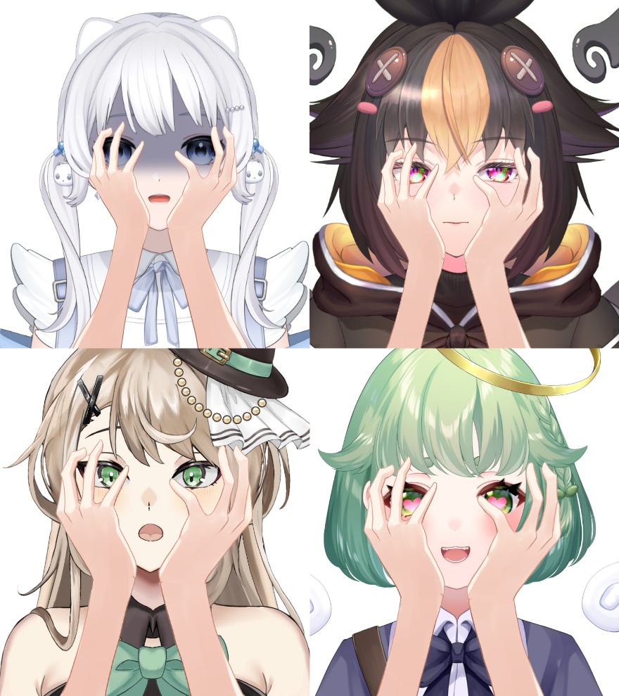 顔を覆う手素材