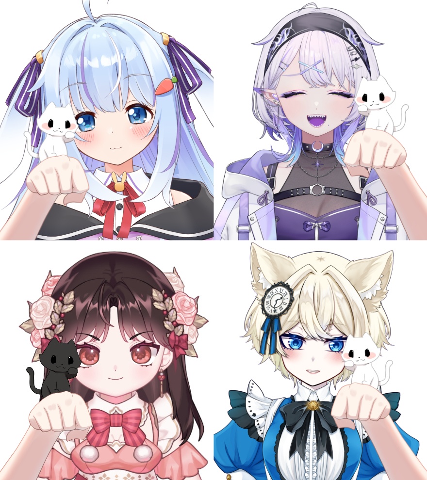 ねこグータッチの手素材