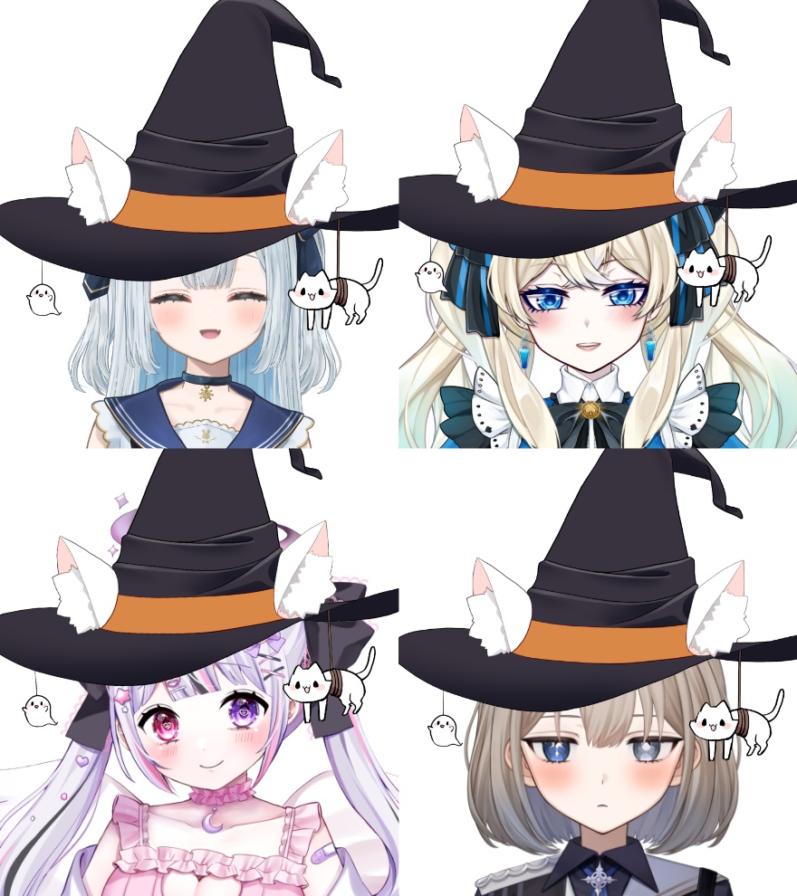 ハロウィン魔女帽子素材