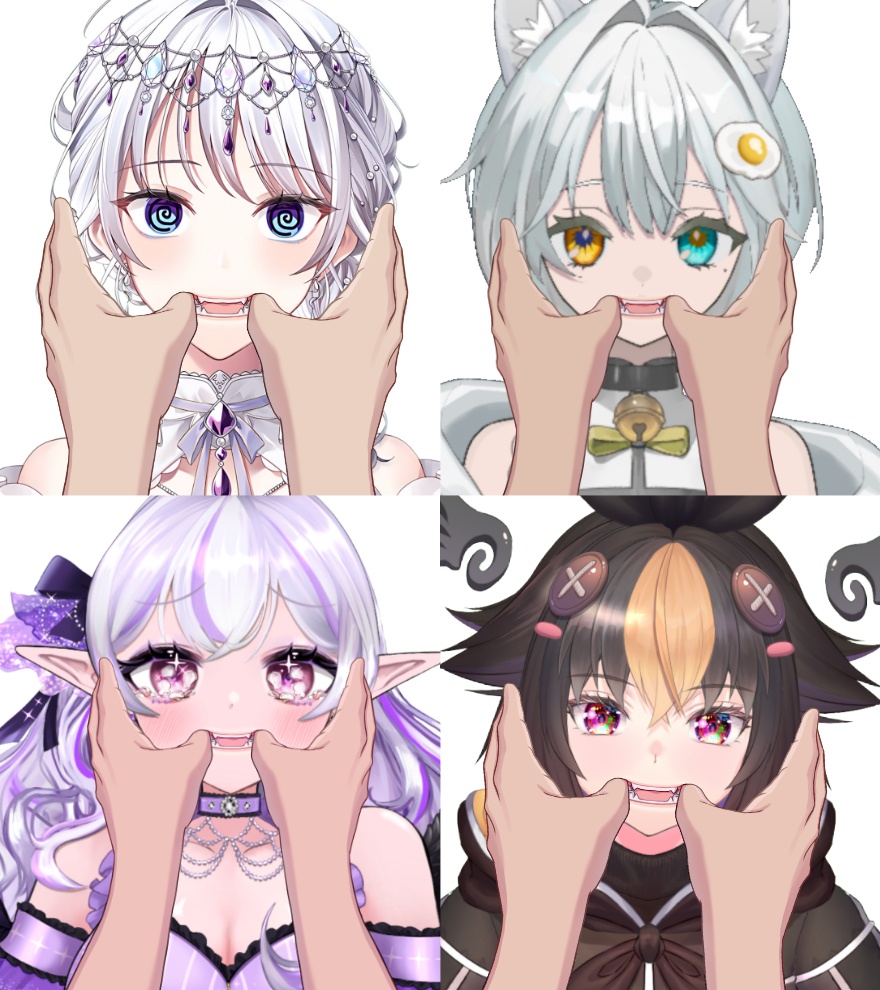 いーってさせる手素材