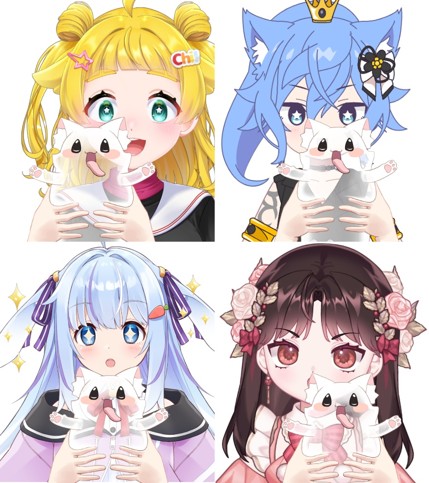 おばけねこを持つ手素材